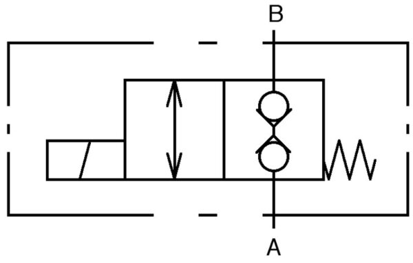 2/2 Wegesitzventil -B-; 100% ED; 12 VDC; A stirnseitig Anschluss für Rohr 12L, inkl. Gehäuse