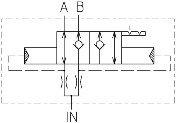 Gassenmarkierungsventil -TG-; 250 bar; 15 l/min; inkl. einer Verschraubung 12L-2x8L; inkl. Sensorträgern
